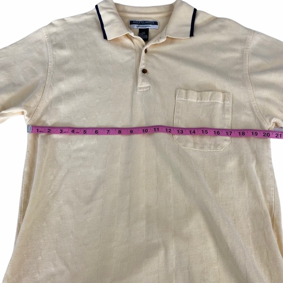 VTG Golf Classics By Munsingwear Polo Shirt Mens Size Large Yellow - Picture 7 of 11